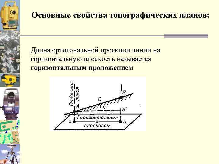 Отношение длины отрезка на плане к длине горизонтального проложения этой линии на местности