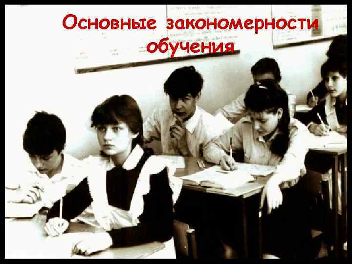Основные закономерности обучения 