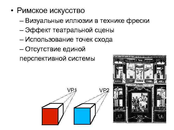  • Римское искусство – Визуальные иллюзии в технике фрески – Эффект театральной сцены