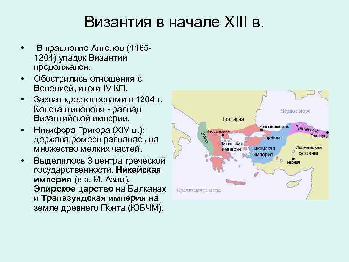 Византийская империя в xii xv вв