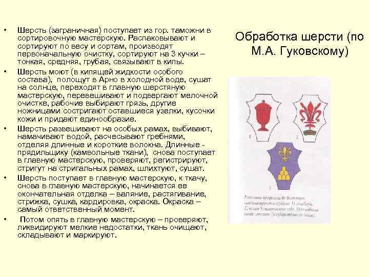  • • • Шерсть (заграничная) поступает из гор. таможни в сортировочную мастерскую. Распаковывают