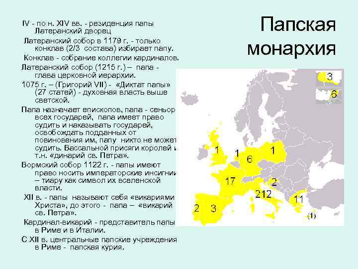 IV - по н. XIV вв. - резиденция папы Латеранский дворец Латеранский собор в