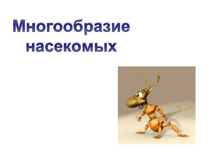 Многообразие насекомых 