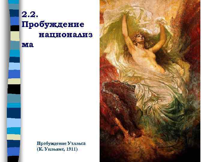 2. 2. Пробуждение национализ ма Пробуждение Уэлльса (К. Уильямс, 1911) 