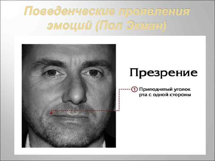 Поведенческие проявления эмоций (Пол Экман) 