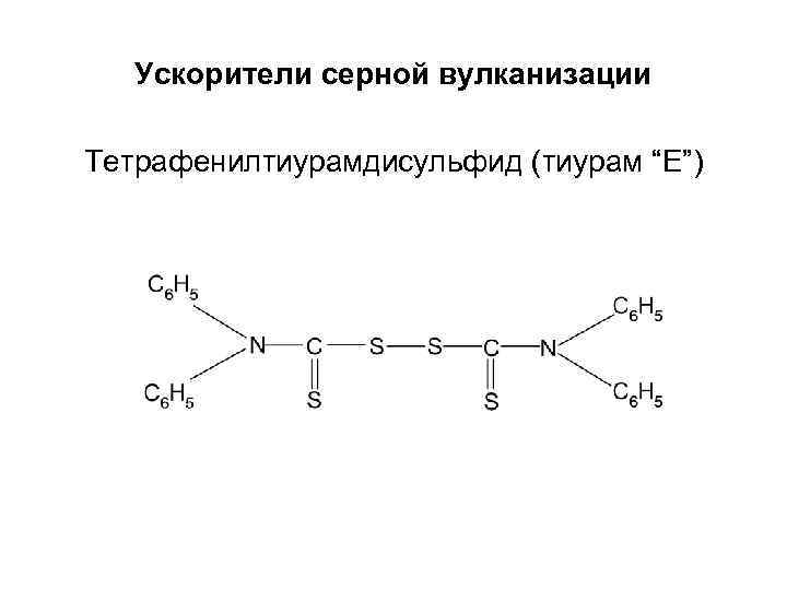  Ускорители серной вулканизации Тетрафенилтиурамдисульфид (тиурам “Е”) 