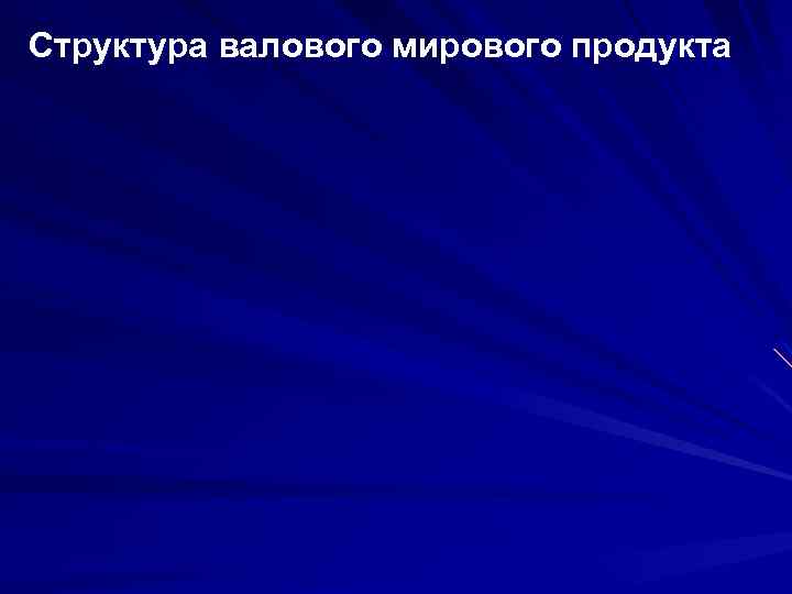 Структура валового мирового продукта 