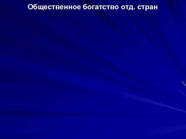Общественное богатство отд. стран 