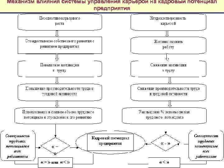 Механизм влияния системы управления карьерой на кадровый потенциал предприятия 