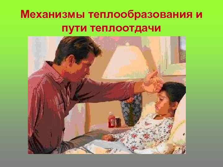 Механизмы теплообразования и пути теплоотдачи 