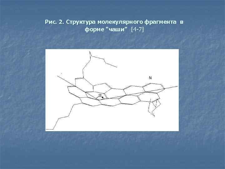 Рис. 2. Структура молекулярного фрагмента в форме “чаши” [4 -7] 