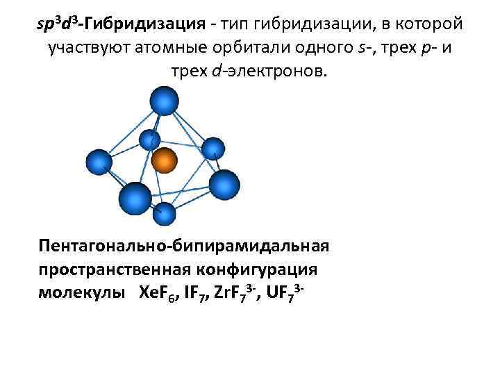 sp 3 d 3 -Гибридизация - тип гибридизации, в которой участвуют атомные орбитали одного