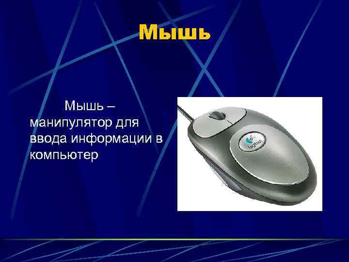 Мышь – манипулятор для ввода информации в компьютер 