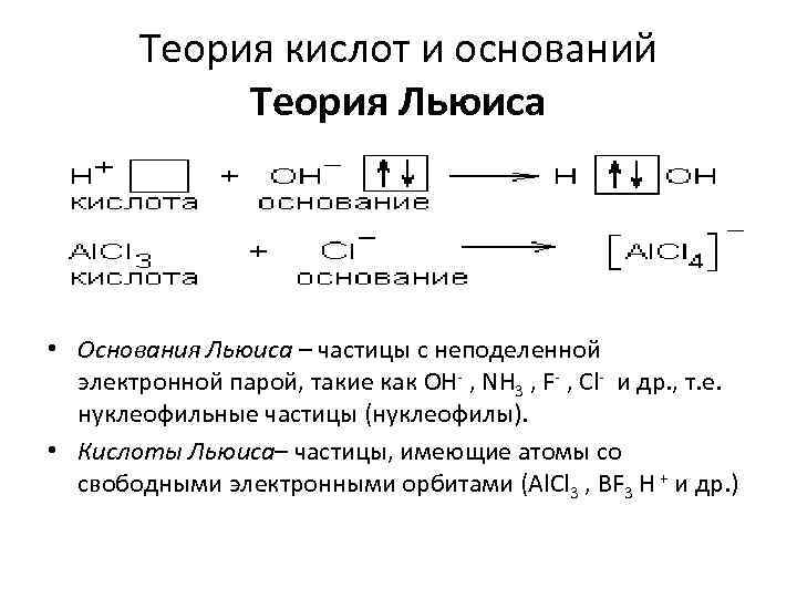 Теория основания. Электронная теория Льюиса. Электронная теория кислот Льюиса. Электронная теория кислот и оснований теория Льюиса. Теория Льюиса кислоты и основания.