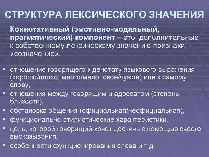 Лексический состав