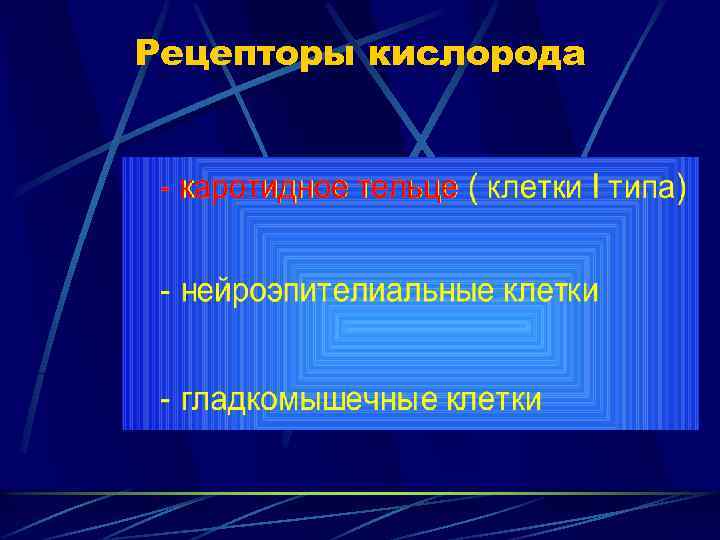 Рецепторы кислорода 