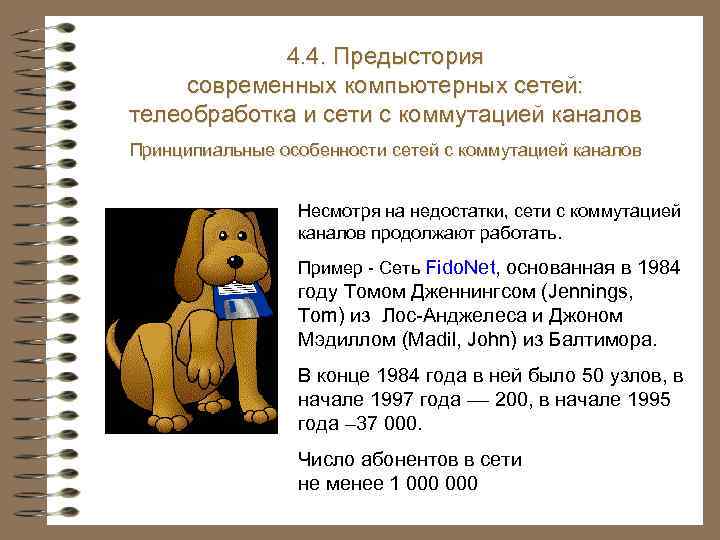 4. 3. Системы и сети электросвязи 4. 4. Предыстория современных компьютерных сетей: Теледоступ телеобработка