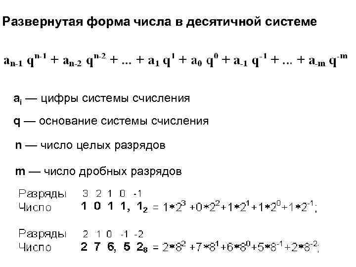 Развернутая форма числа. Развернутая формула числа Информатика. Развёрнутая запись числа в информатике. Развернутая форма числа в информатике формула. \Развернутая форма числа в десятичной системе.