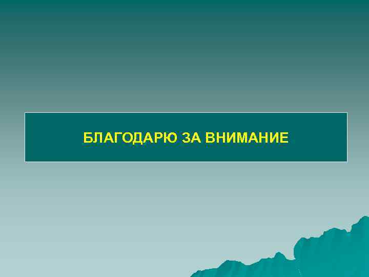 БЛАГОДАРЮ ЗА ВНИМАНИЕ 