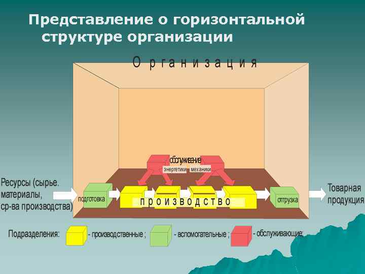 Представление о горизонтальной структуре организации 