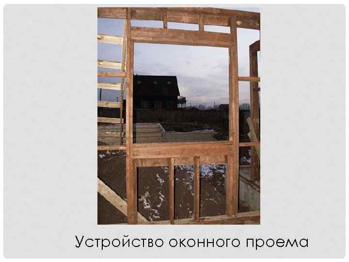 Устройство оконного проема 