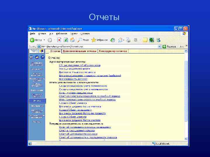 Отчеты 