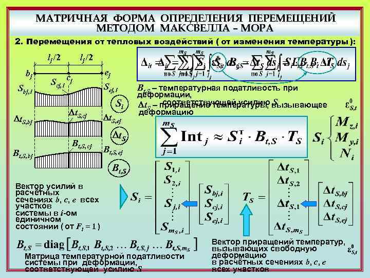 Расчет перемещений