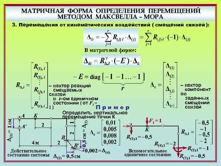 Система мора. Способ измерения перемещения. Метод перемещений. Метод Максвелла мора строительная механика. Определение перемещений методом мора.