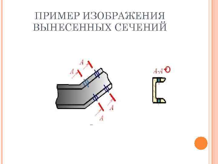 ПРИМЕР ИЗОБРАЖЕНИЯ ВЫНЕСЕННЫХ СЕЧЕНИЙ 