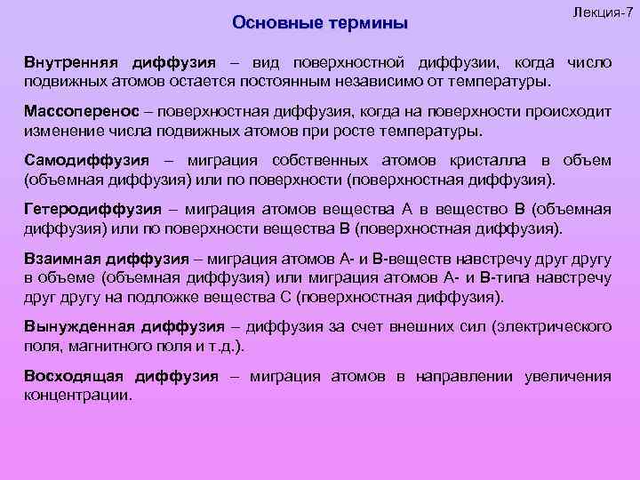 В тексте упомянуты ключевые понятия