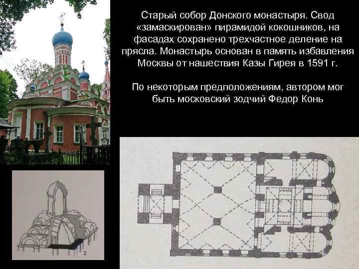 Схема территории донской монастырь