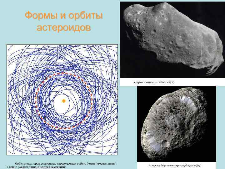 Формы и орбиты астероидов 