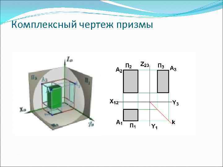 Призма на чертеже