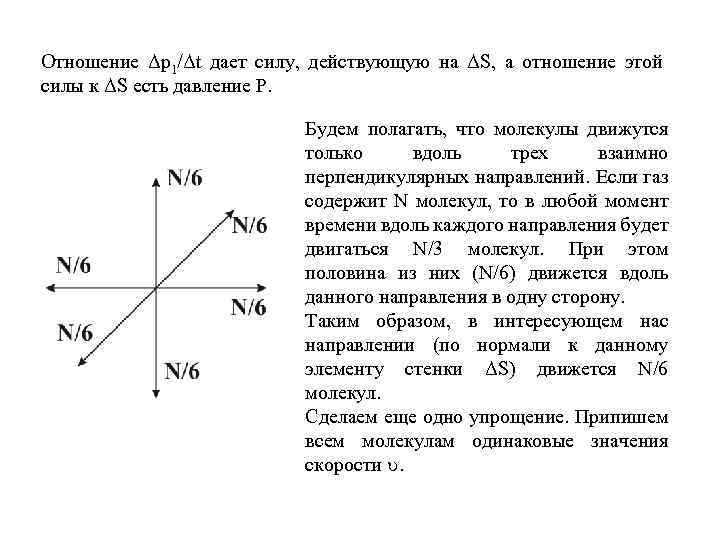 Отношение Δp 1/Δt дает силу, действующую на ΔS, а отношение этой силы к ΔS