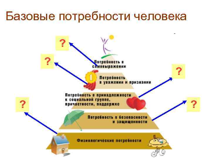 Базовые потребности человека ? ? ? ? ? 