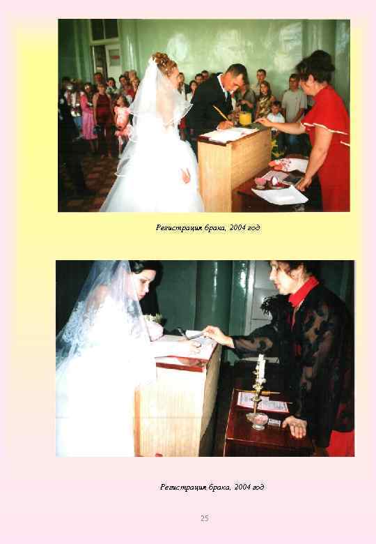 Регистрация брака, 2004 год 25 