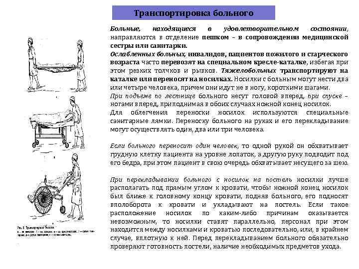 Транспортировка пациента презентация