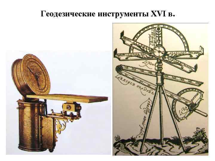 Геодезические инструменты XVI в. 