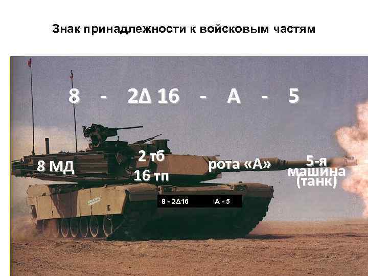 Знак принадлежности к войсковым частям 8 - 2Δ 16 - A - 5 8