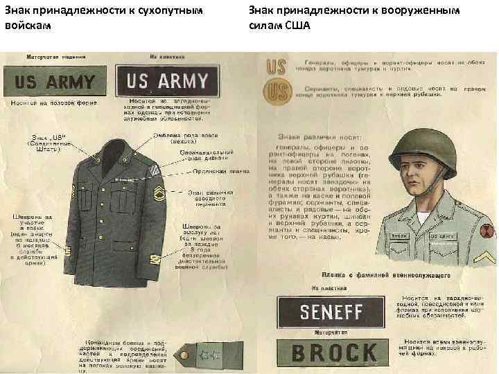 Знак принадлежности к сухопутным войскам Знак принадлежности к вооруженным силам США 
