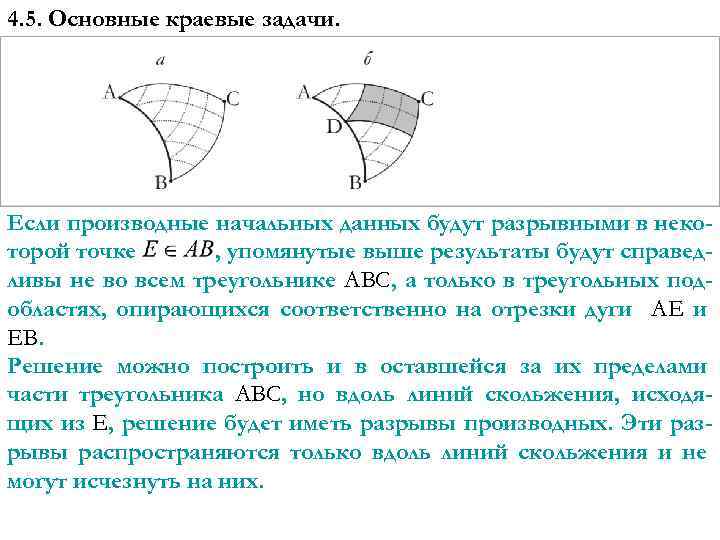 4. 5. Основные краевые задачи. Если производные начальных данных будут разрывными в некоторой точке