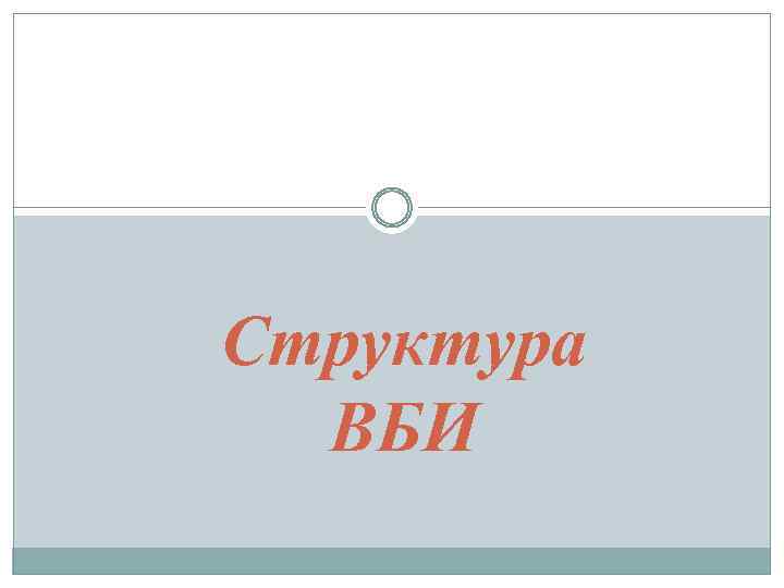 Структура ВБИ 
