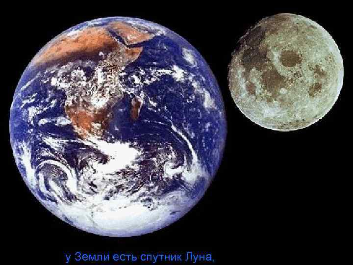 у Земли есть спутник Луна, у Земли есть спутник 