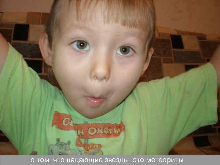 о том, что падающие звезды, это метеориты. 
