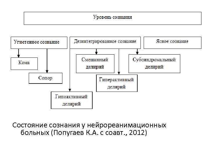 Состояние сознания у нейрореанимационных больных (Попугаев К. А. с соавт. , 2012) 