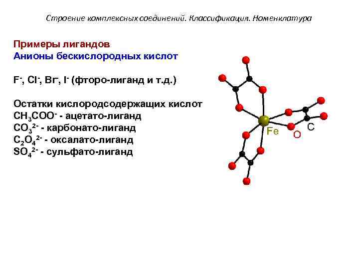 Комплексные соединения схема