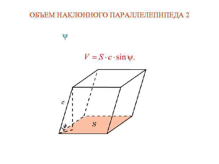 ОБЪЕМ НАКЛОННОГО ПАРАЛЛЕЛЕПИПЕДА 2 
