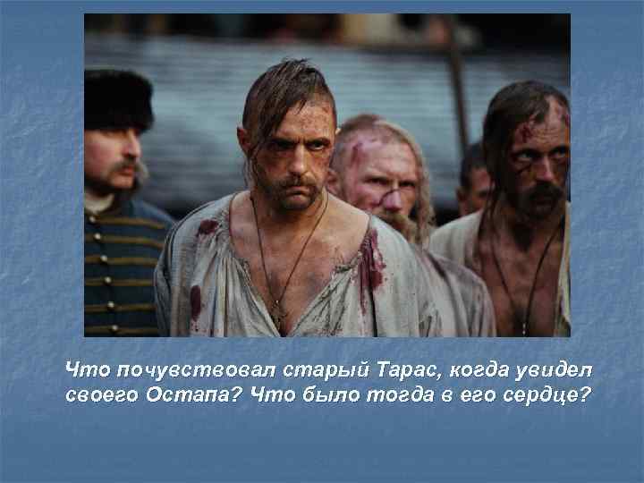 Что почувствовал старый Тарас, когда увидел своего Остапа? Что было тогда в его сердце?