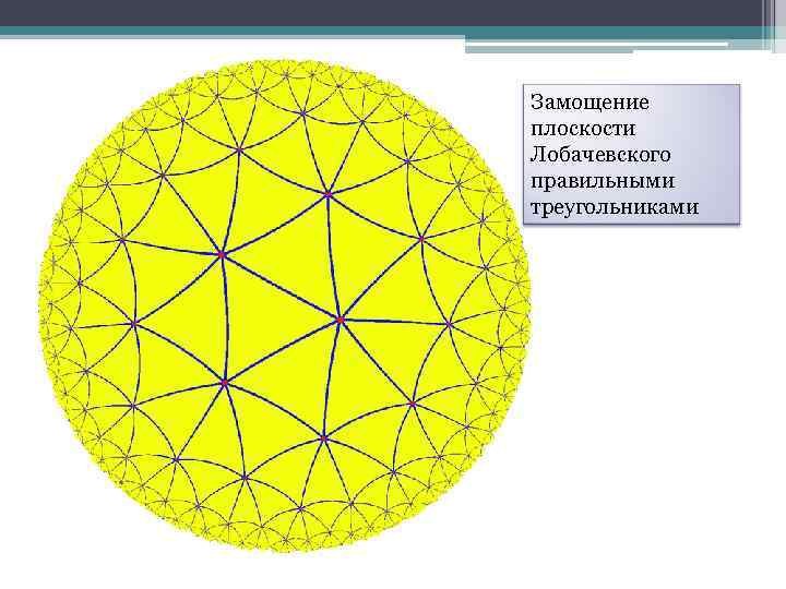 Замощение плоскости Лобачевского правильными треугольниками 