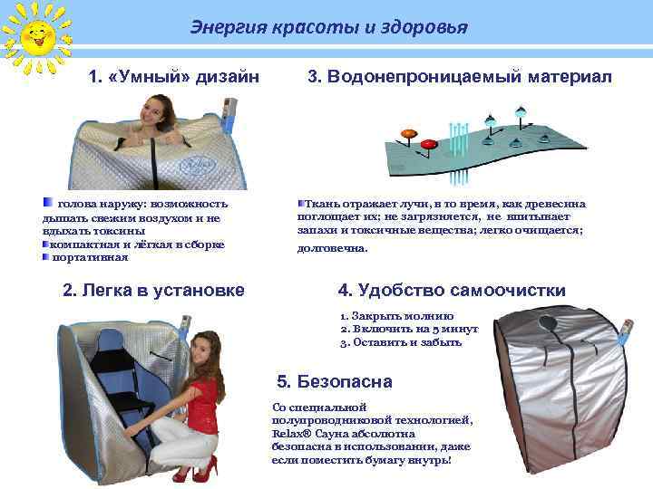 Энергия красоты и здоровья 1. «Умный» дизайн голова наружу: возможность дышать свежим воздухом и